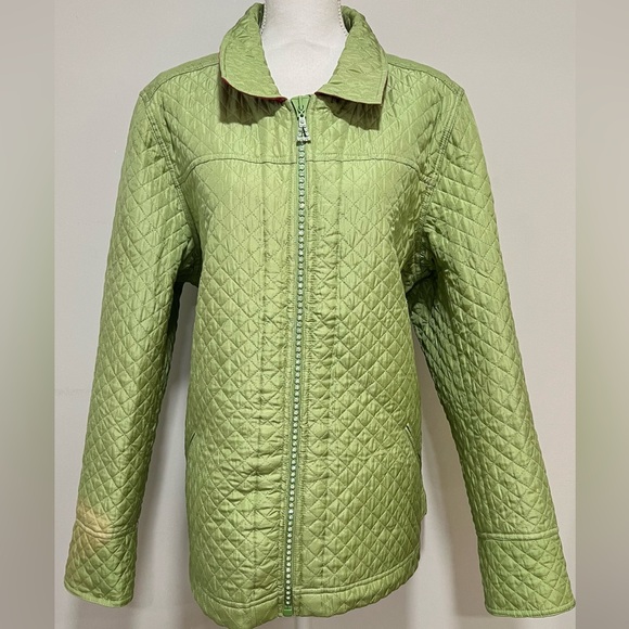 The Quaker Factory Jackets & Blazers - Y2K ‘The Quaker Factory’ Lime Green Quilted Jacket